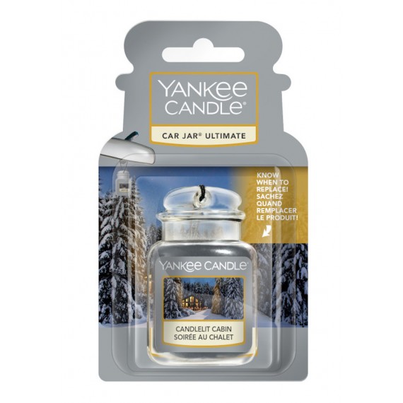 Yankee Candle Parfum Auto CandleLit Cabin - Soirée au chalet