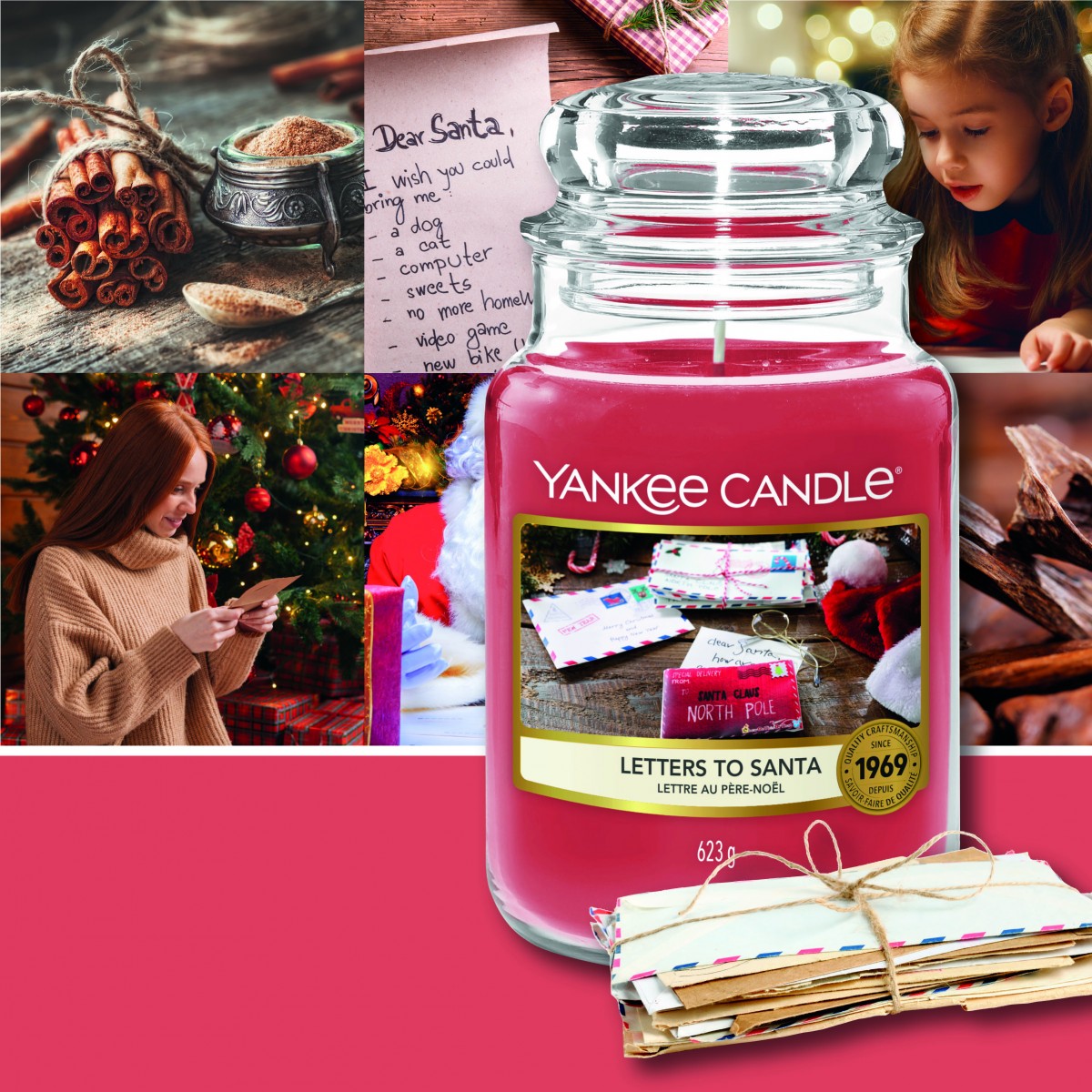 Yankee Candle  Bougies Parfumées en Jarres Letters To Santa