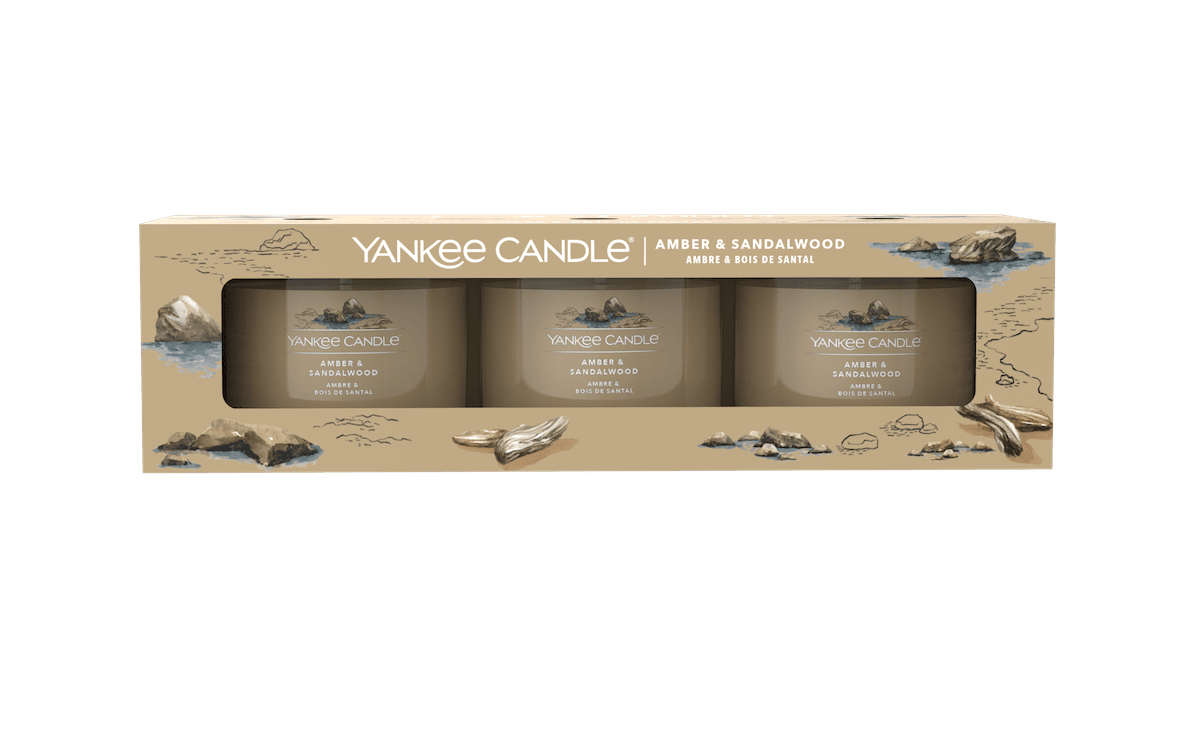 Amber & Sandalwood Mini candela Yankee Candle® - Candele votive in vetro  singole