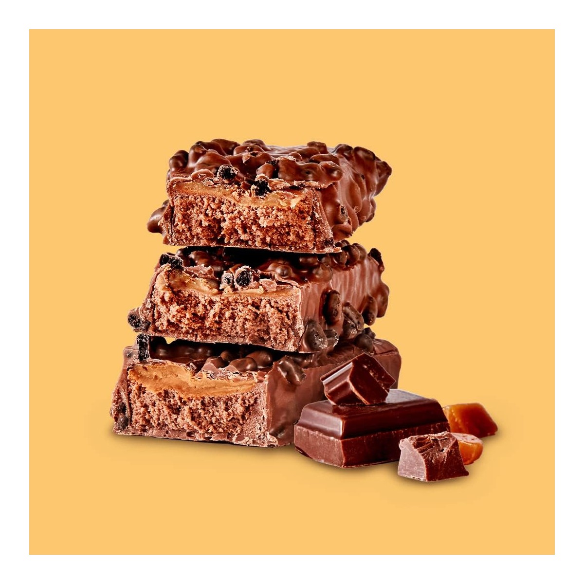 Barre chocolatée Caramel Biscuité Lait