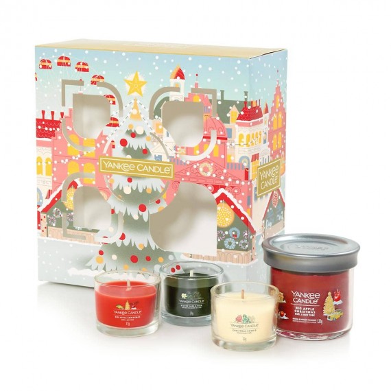 Coffret 3 Votives en Verre & 1 Petite Timballe